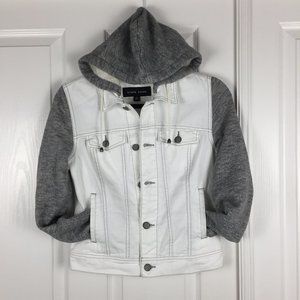 Black Rivet White Denim and Fleece XS Jacket